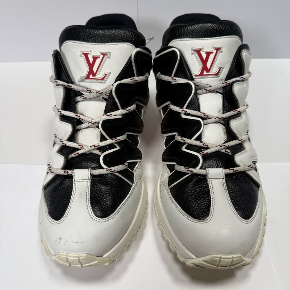 Louis Vuitton Black and White High-Top Sneakers